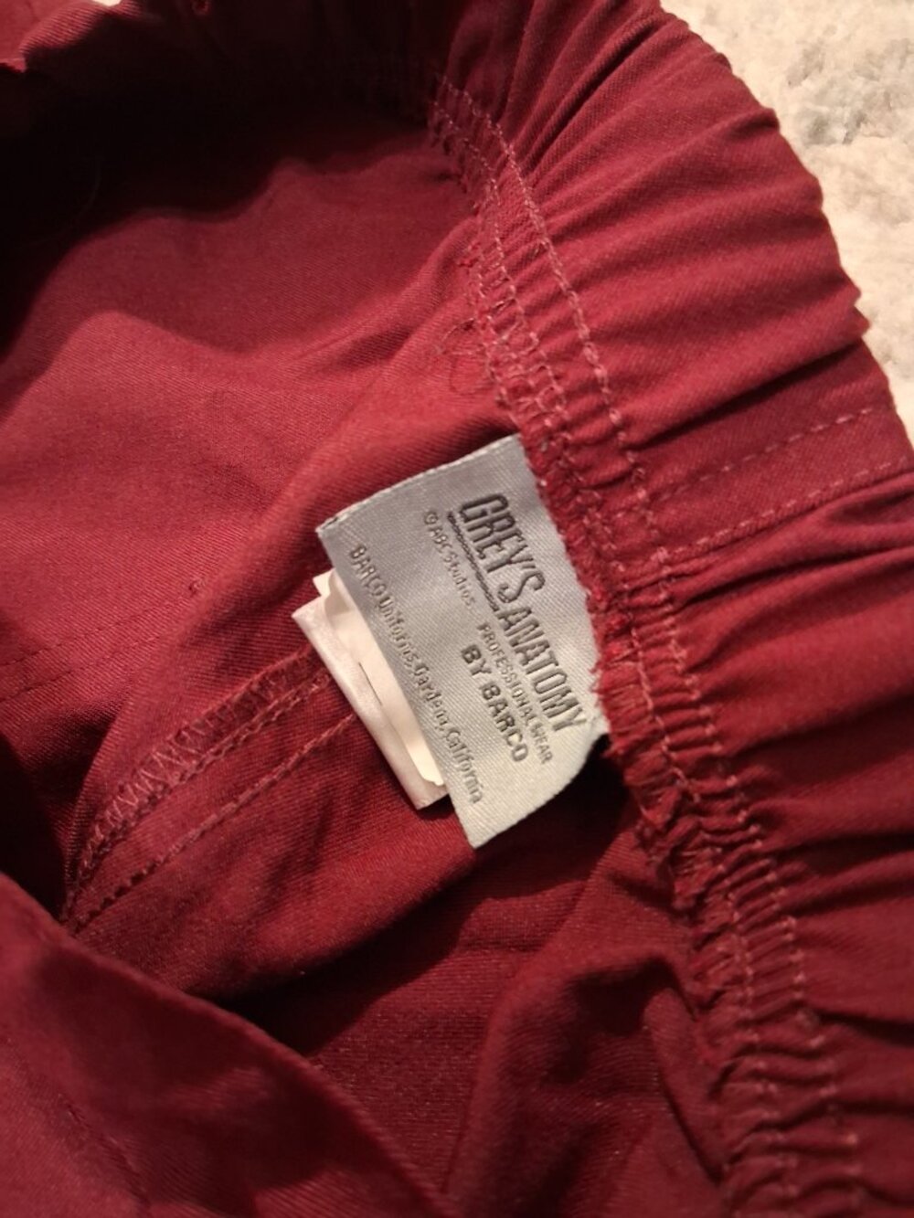 Grey's Anatomy Barco Scrub Pants Womens Medium Burgundy - Picture 3 of 6